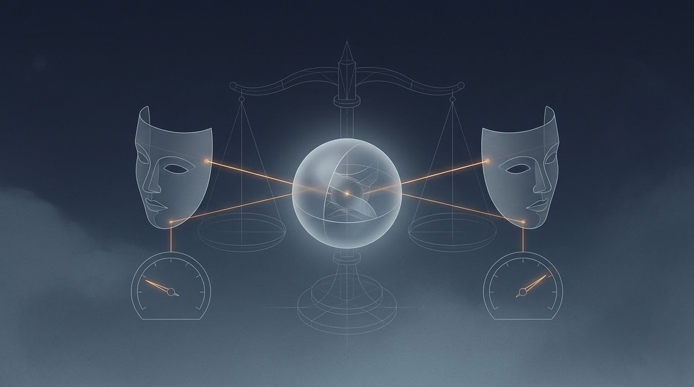 One model playing both sides of the dispute, with a different score on each side