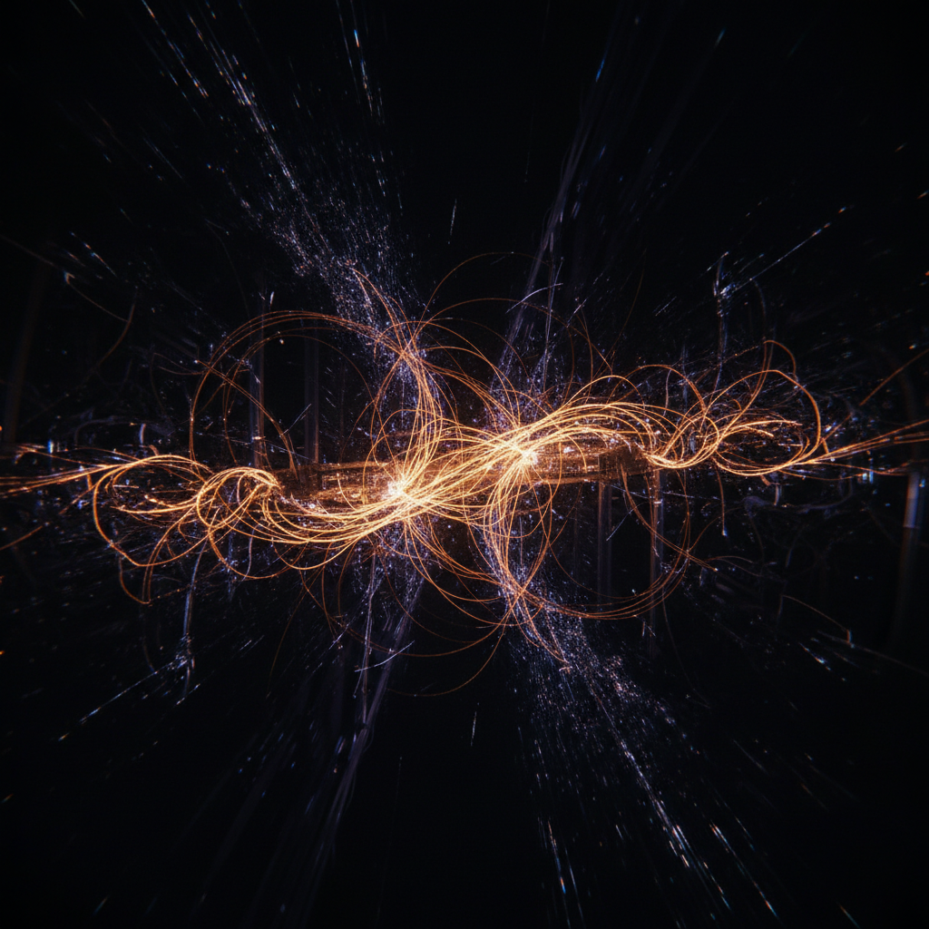 A glowing tangle of connections — beautiful on a slide, harder to retrieve from.